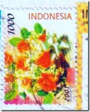 Indonesia flower stamps