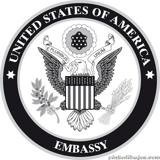 Escudo de la Embajada de Estados Unidos para colorear