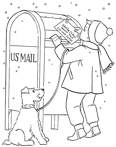 mailman hat coloring pages - photo #21