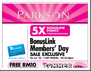Parkson Bonus Link Day