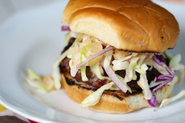 Pineapple Slaw Burgers