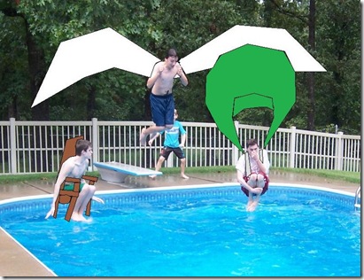 Jumping into the pool . . . the crazy way (2)