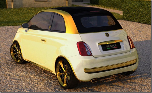 Fiat 500 é banhado a ouro 3