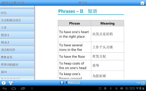 Grammar for Chinese by WAGmob