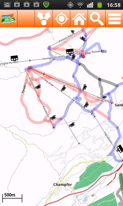 St Moritz Offline mappa Map Screen 3