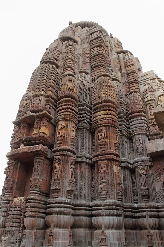 Intricate carvings at Rajarani Temple