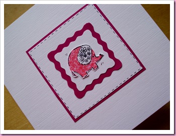 stamped elephanr card