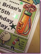 Newpaper Golfing Birthday card
