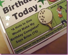 Newspaper Golfing Birthday Card
