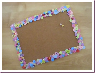 Button Covered Noticeboard