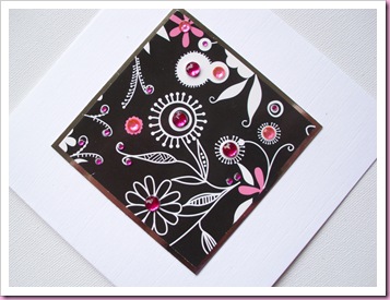 Flower and gem Card