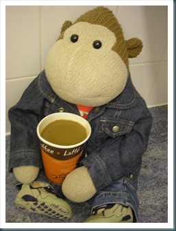 Mums Monkey with a Coffee