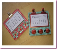 Lucy and Laura's calendars