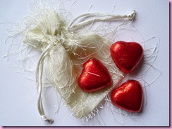 HobbyCrafts Sale Item with heart shaped chocolates