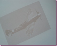 Spitfire used in Wedding Anniversary card