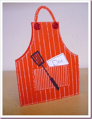 Cookery Apron Place Card (a)