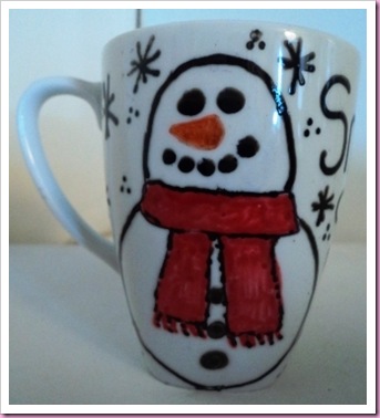 snowman soup mug