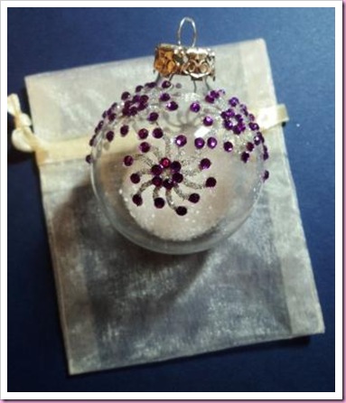 decorated Bauble in Organza bag