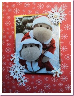 Close Up of Monkey Christmas Card