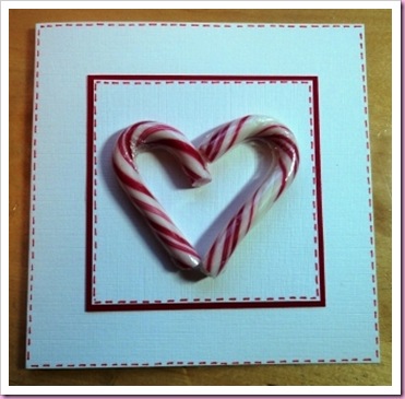 Candy Cane Valentine Card