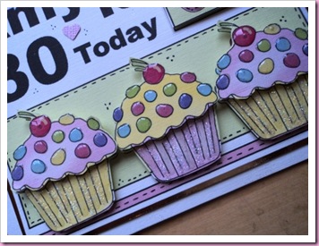 Cupcake Newspaper Card