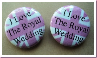 I Love The Royal Wedding badges