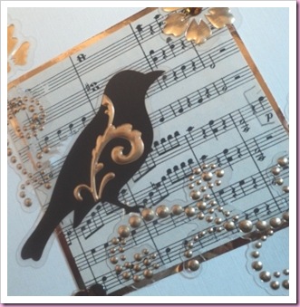 Bird with Music card a