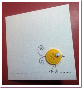 Little Button Bird Card