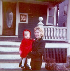 Karen & baby Julie in Allston, Mass., 1963