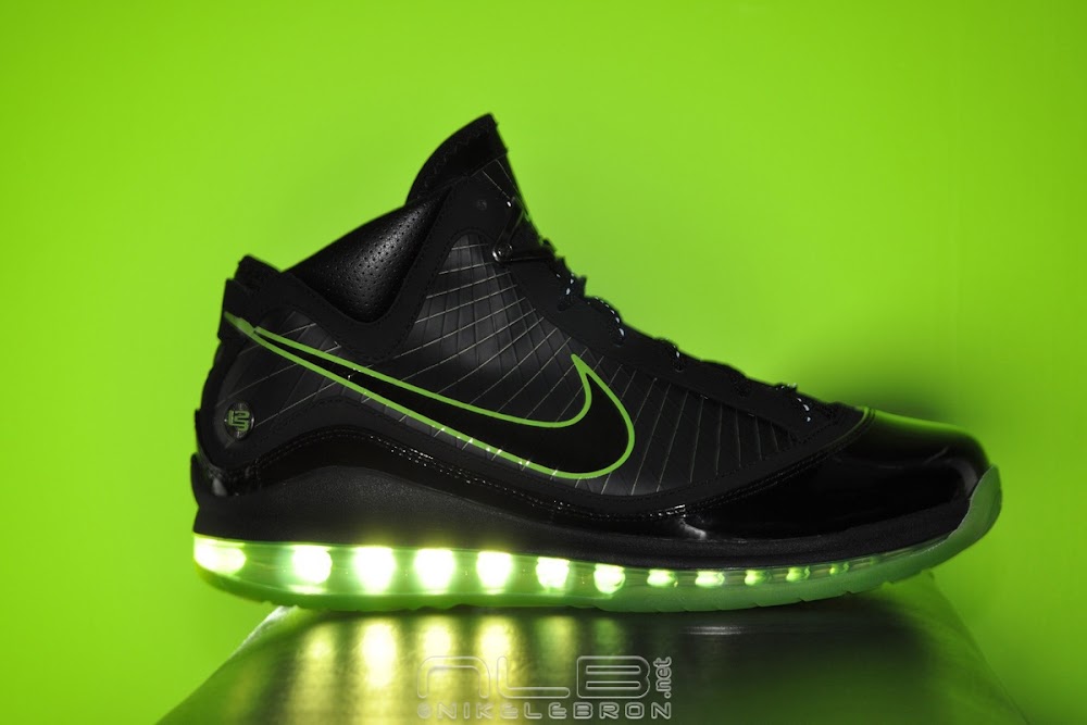 lime green and black lebrons