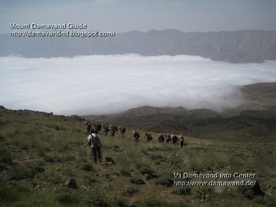 Hiking & trekking Damavand above clouds, Photo by A. Soltani