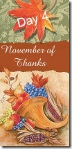 November of Thanks 4 at 'Rebecca Writes'