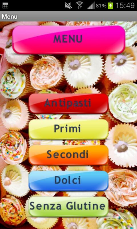 Android application Ricettario Bimby screenshort
