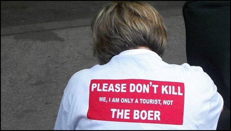 Boer WC2010 protest Please Dont Kill Me I am Only a Tourist Not The Boer