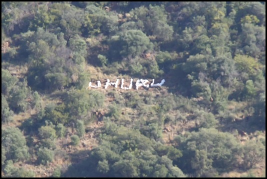 24-05-10..The word Uhuru made on a koppie with painted rocks outside Bloemfomntein along the N8 to Kimberley has created unhappiness among farmers...Photo: EMILE HENDRICKS Bloem Foto24 