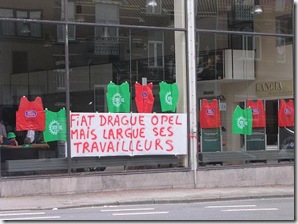 Fiat Brussels affiliate occupied by workers in protest of job losses socialisme be