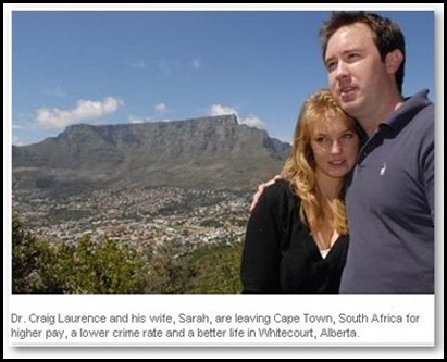 EmigrationSASkilledWites Laurence Dr Craig wife Sarah to Whitecourt Alberta Canada