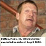 Daffue Koos farmer died in hail of bullets in ambush Aug 3 2010 Ellisras portrait