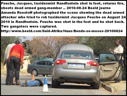 Fouche Jacques Randfontein Aug242010 shoots dead armed attacker pic Beeld Amanda Roestoff