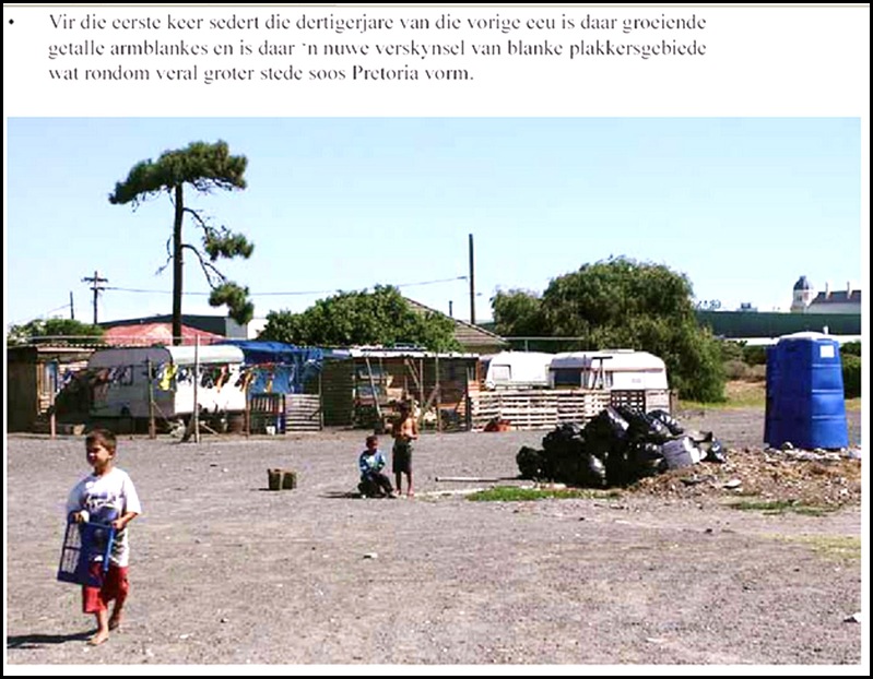 Growing need among destitute Afrikaners, is not difficult to see