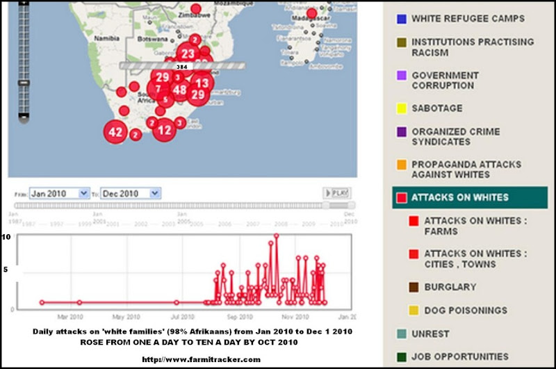 Attacks on Whites Jan2010 _ Dec 1 2010 ROSE TO AVERAGE SIX A DAY