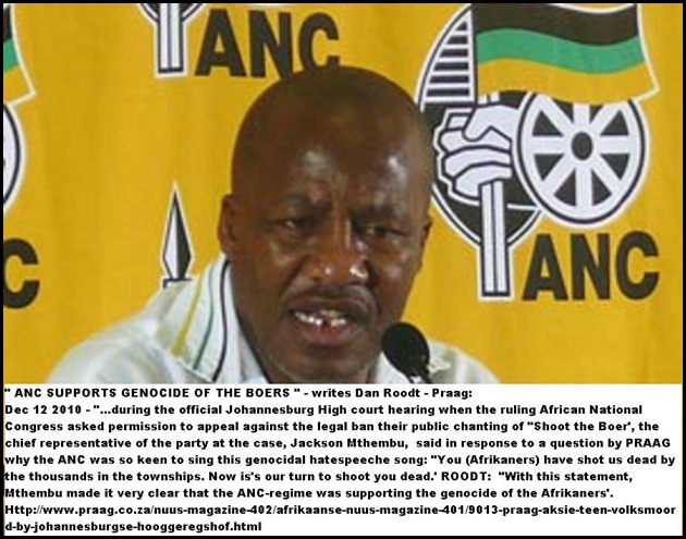 ANC SPOKESMAN JACKSON MTHEMBU SUPPORTS BOER GENOCIDE HATESPEECH SONG