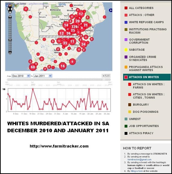 WHITES MURDERED IN DEC2010 AND JAN2011 FARMITRACKER REPORT