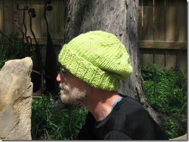 Knitted Flat Slouchy Hat free knit pattern