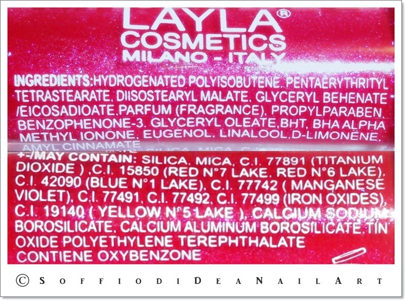Layla Miracle Gloss INCI