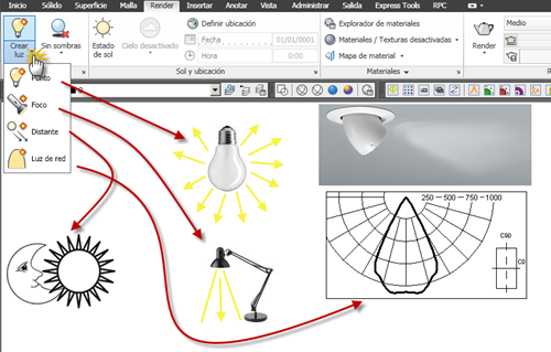 Curso online de AutoCAD 3D - libre: 20.02. Añadir luces artificiales