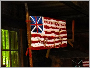 Wooden Flag that was Displayed at the Smithsonian
