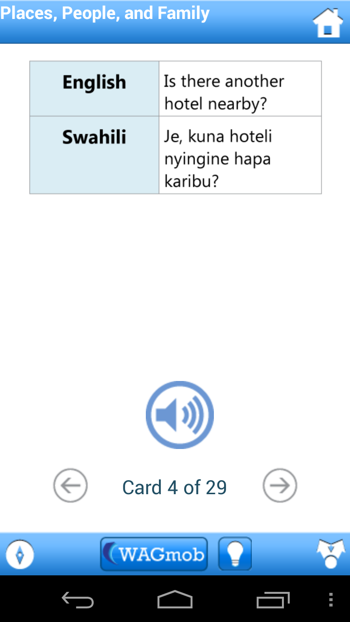 Learn Swahili by WAGmob Screen 1