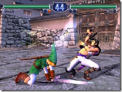 Link botando pra quebrar com a Master Sword em Soul Calibur II