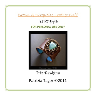 Brown & turquoise Cuff Tutorial copy